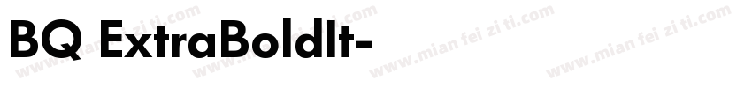 BQ ExtraBoldIt字体转换